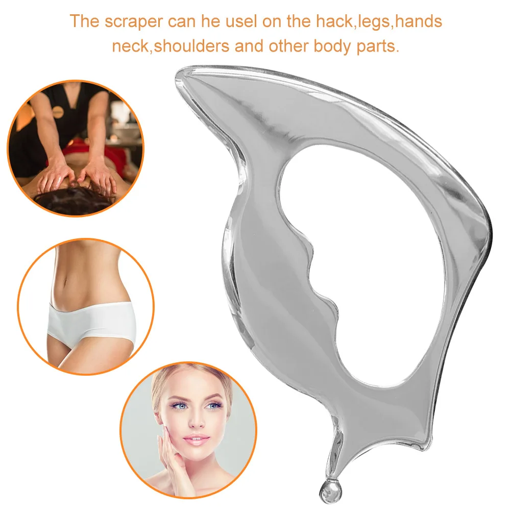 Скребок Для Массажа Гуаша из нержавеющей стали пластины для похудения уход за