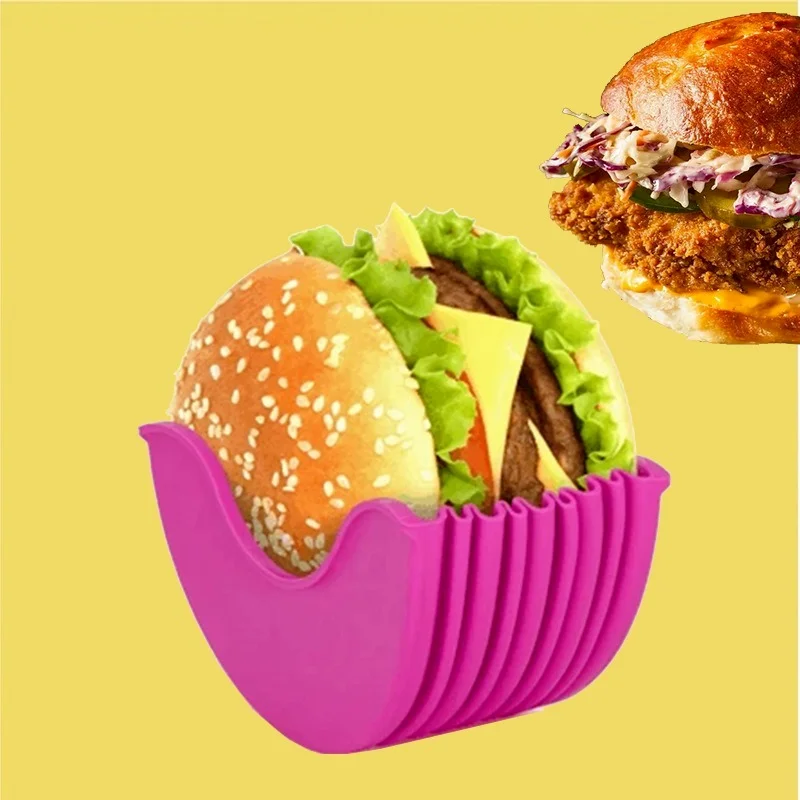 

Kitchen Accessories Burger Buddy Utensils Burger Holder Box Hamburger Meat Beef Grill Food Utensils Burger Maker Mold Silicone