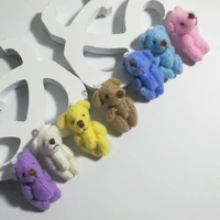 50pcsbag super kawaii mini 4cm joint bowtie teddy bear plush kids toys stuffed dolls wedding gift for children 2020