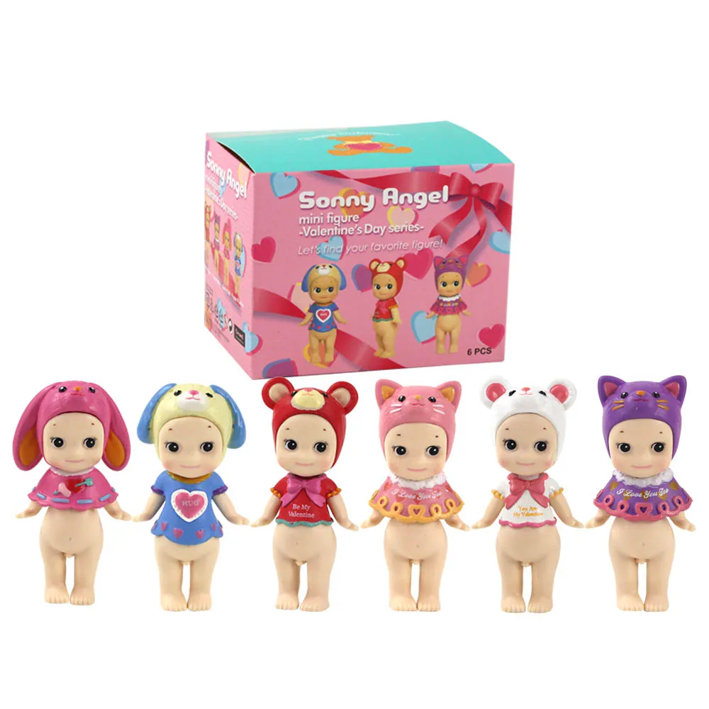 6 шт./лот мини фигурка Sonny Angel серии на День святого Валентина Kewpie детская милая ПВХ