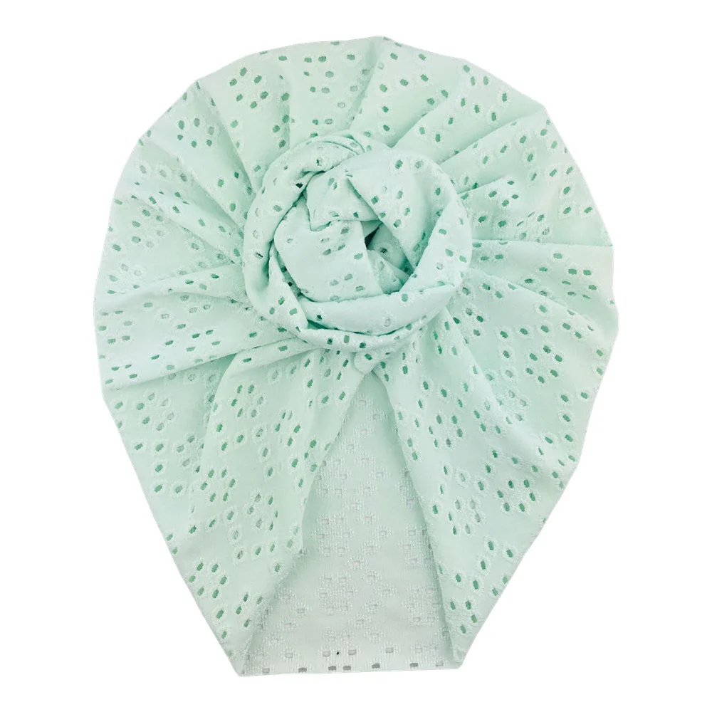 16 шт./Лот модные летние детские шапки-тюрбаны с люверсами шапки для новорожденных