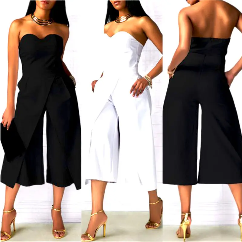 Новинка женский элегантный Облегающий комбинезон с открытыми плечами для