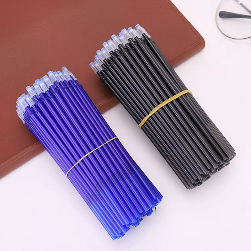 20Pcs/Set Erasable Gel Pen Refills Wholesale Rod Magic Washable Handle 0.5mm Blue Black Ink Office School Supplies Stationery