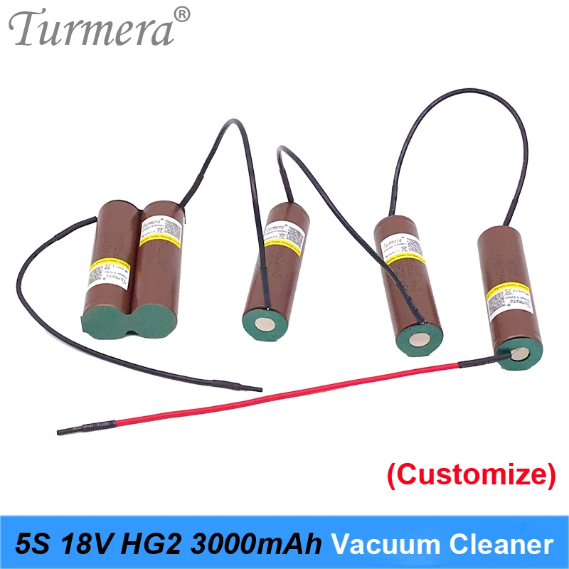 

Turmera 18650 Battery 5s 18v 21v 3000mah Battery 18650 HG2 30A Welding for 18V Screwdriver Battery and Vacuum Cleaner Customized