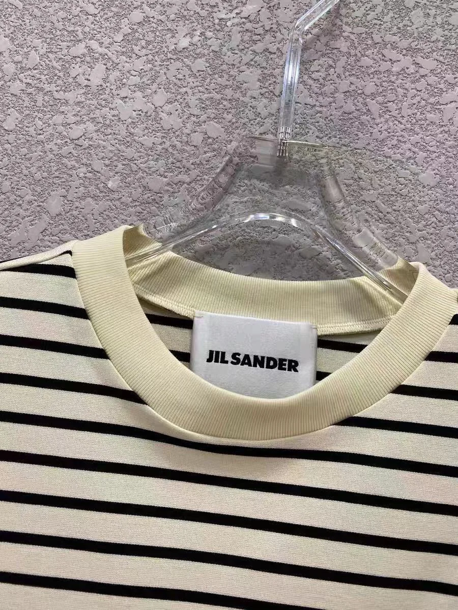 

2021fw Summer Men's T-shirt 1:1 Jil Sander Fashion Simple Tee Box Logo 100% Cotton Unisex Loose Oversize Hip Hop Short Sleeve