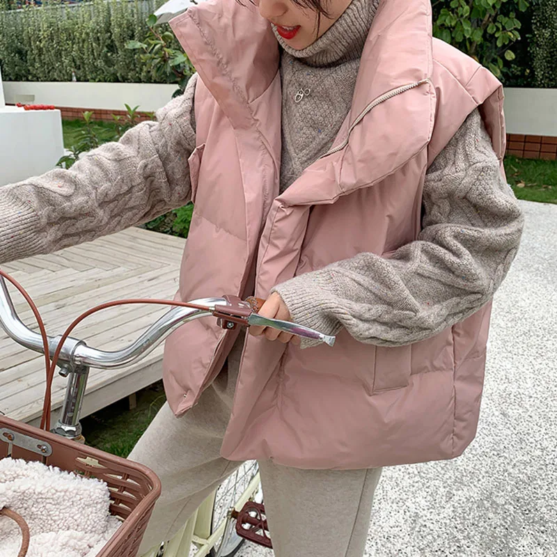 

Новинка, осенне-зимний жилет yраз, модная Толстая теплая Свободная верхняя одежда, Женская куртка без рукавов, повседневное хлопковое пальт...