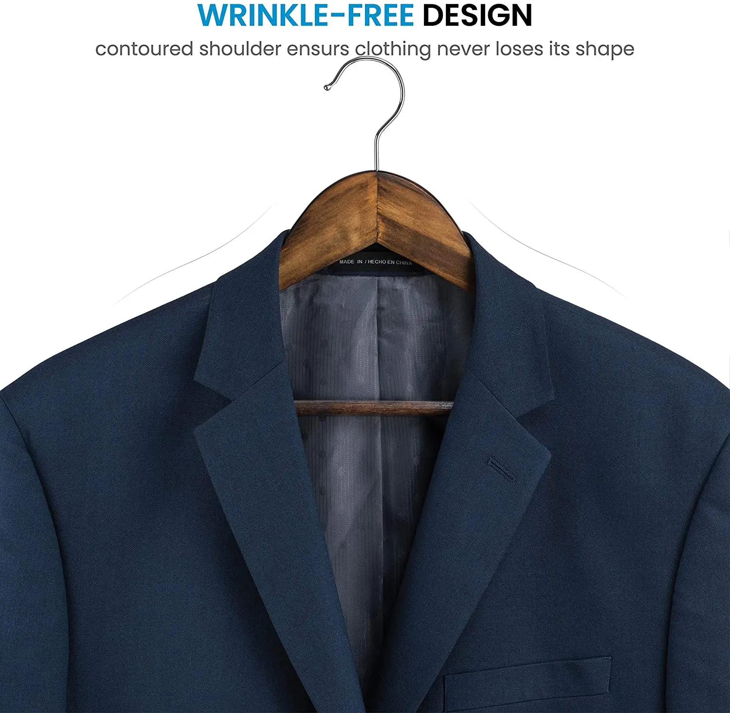 10/20 шт. широких плеч ЧУДО ВЕШАЛКИ из цельного дерева для всякой всячины Сумки