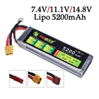 _ 7,4 V 11,1 V 14,8 V 5200mah литий-полимерная батарея для радиоуправляемого квадрокоптера самолета дрона автомобиля лодки игрушек детали 2S 3S батареи для радиоуправляемых игрушек аккумулятор