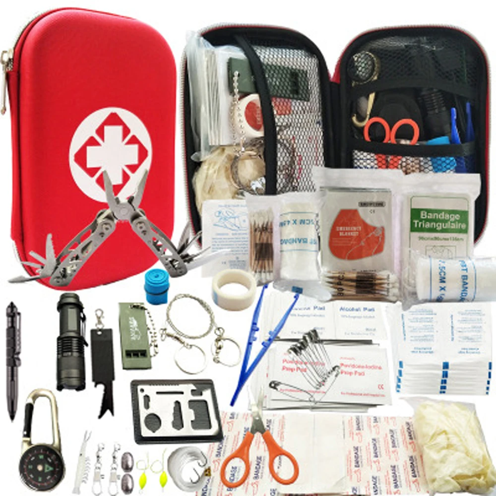 

80 in 1 Outdoor survival kit Set Camping Travel Multifunction First aid SOS EDC Emergency Supplies Tactical for Hunting tool