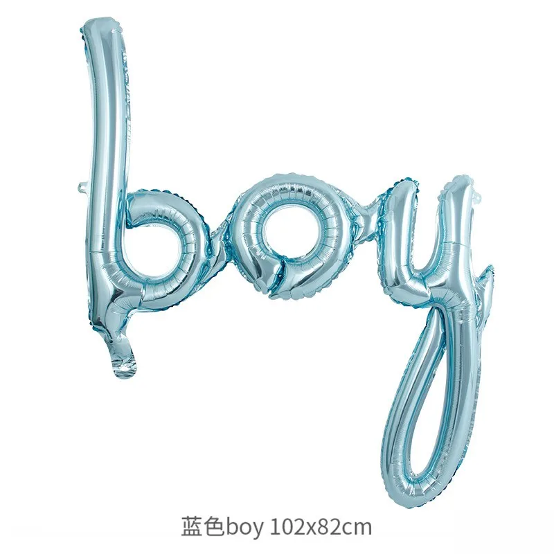 boy Воздушный шар из фольги с золотыми буквами Hello Baby в форме пузырьков, розовый, голубой Гелиевый шар для мальчиков и девочек, украшение для вечеринки в честь первого дня рождения - Цвет: boy