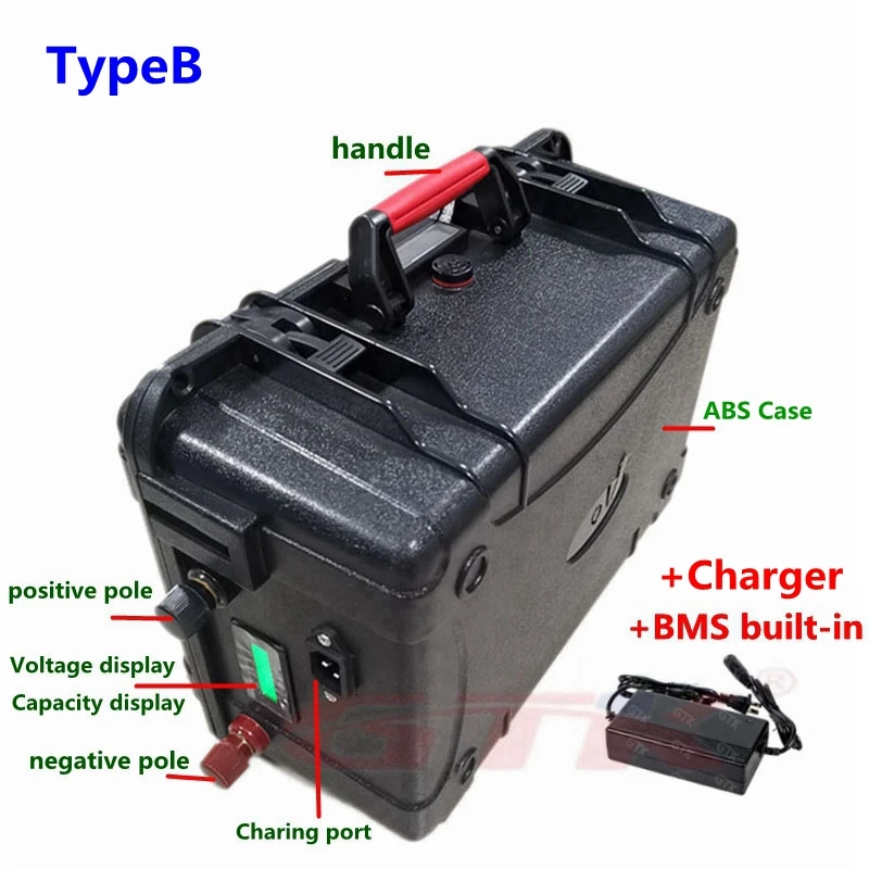 Водонепроницаемый Lifepo4 24V 50Ah 60Ah 80Ah 100Ah 120Ah 150Ah 200Ah литиевая батарея с BMS для троллинга инвертор двигателя+ 10А зарядное устройство