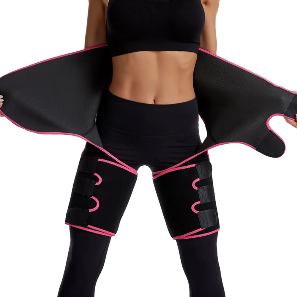 3 в 1 Женский неопреновый тренажер для пота и талии поддерживающий талию пояс