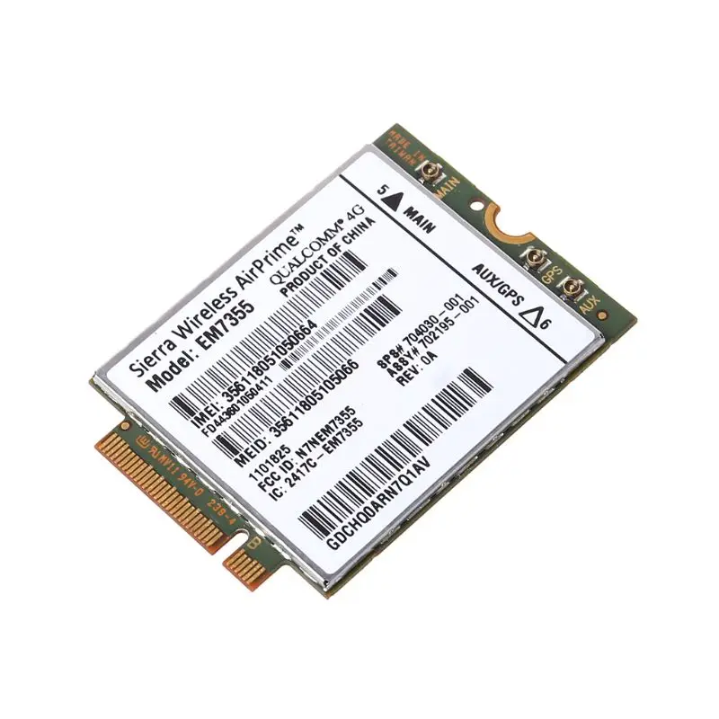 

WWAN Card Wireless WIFI Sierra for hp LT4111 EM7355 Gobi5000 4G LTE Modual M.2 HSPA WCDMA Dropshipping