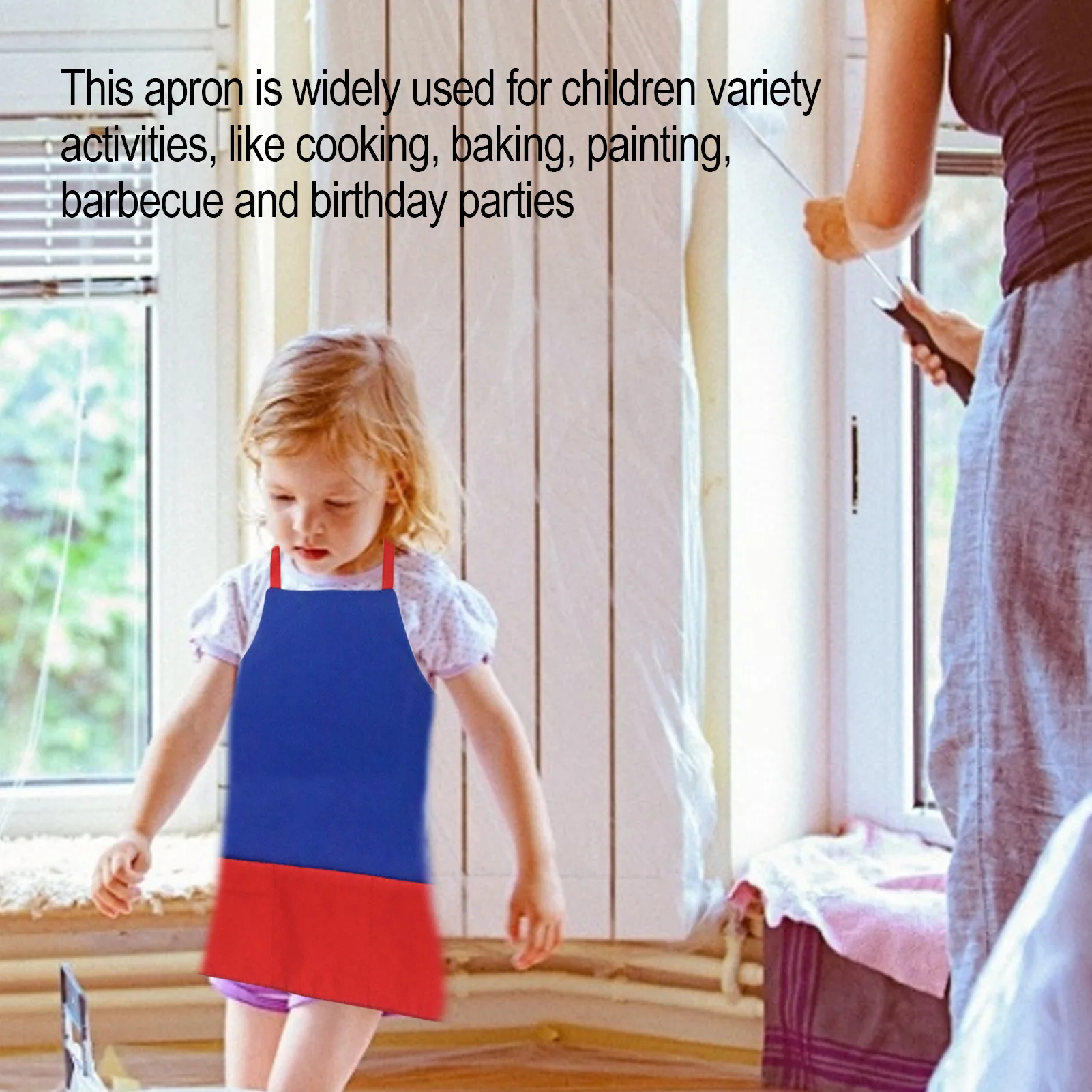 

Children Front Pocket Apron Kid Boys Girls Apron Kitchen Child Craft Kids Apron Child Painting Cooking Baby