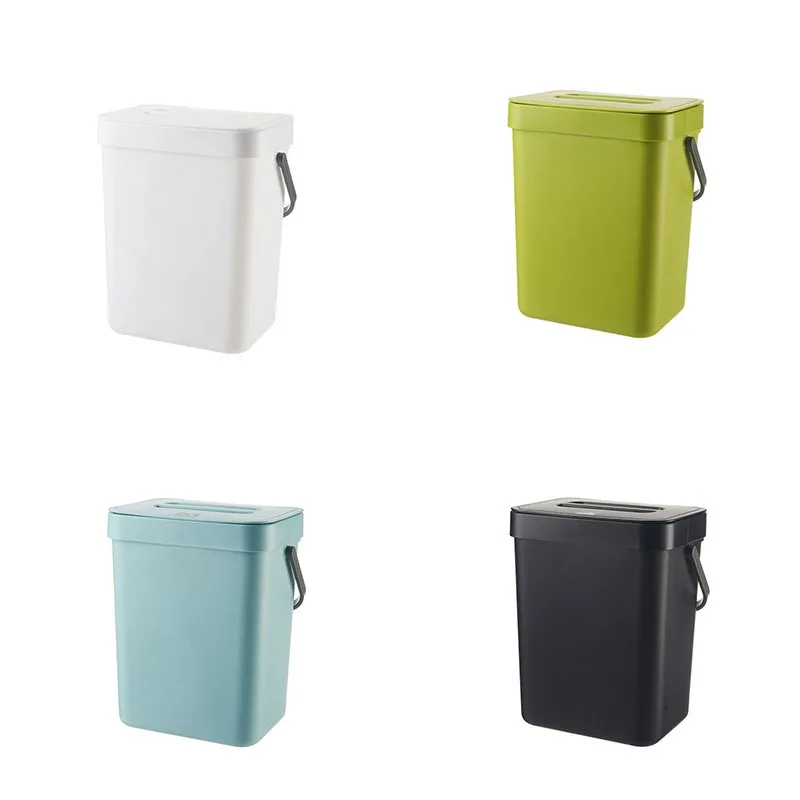 3l5l7l12l wall mount folding waste bin kitchen cabinet hanging trash can living room door garbage car storage bucket dustbin free global shipping
