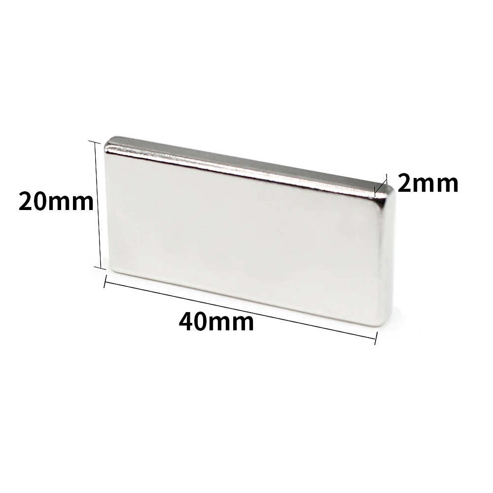 

2/5/10/15/20/50PCS 40x20x2mm Block Strong Powerful Magnets Long Rectangular Permanent Neodymium Magnet Sheet 40x20x2 40*20*2 mm