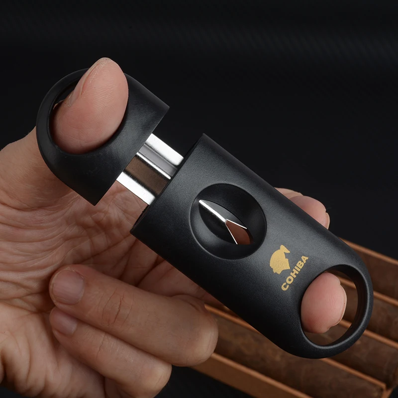 COHIBA резак для сигар с двойными лезвиями V из нержавеющей стали острый Sigaar режущий