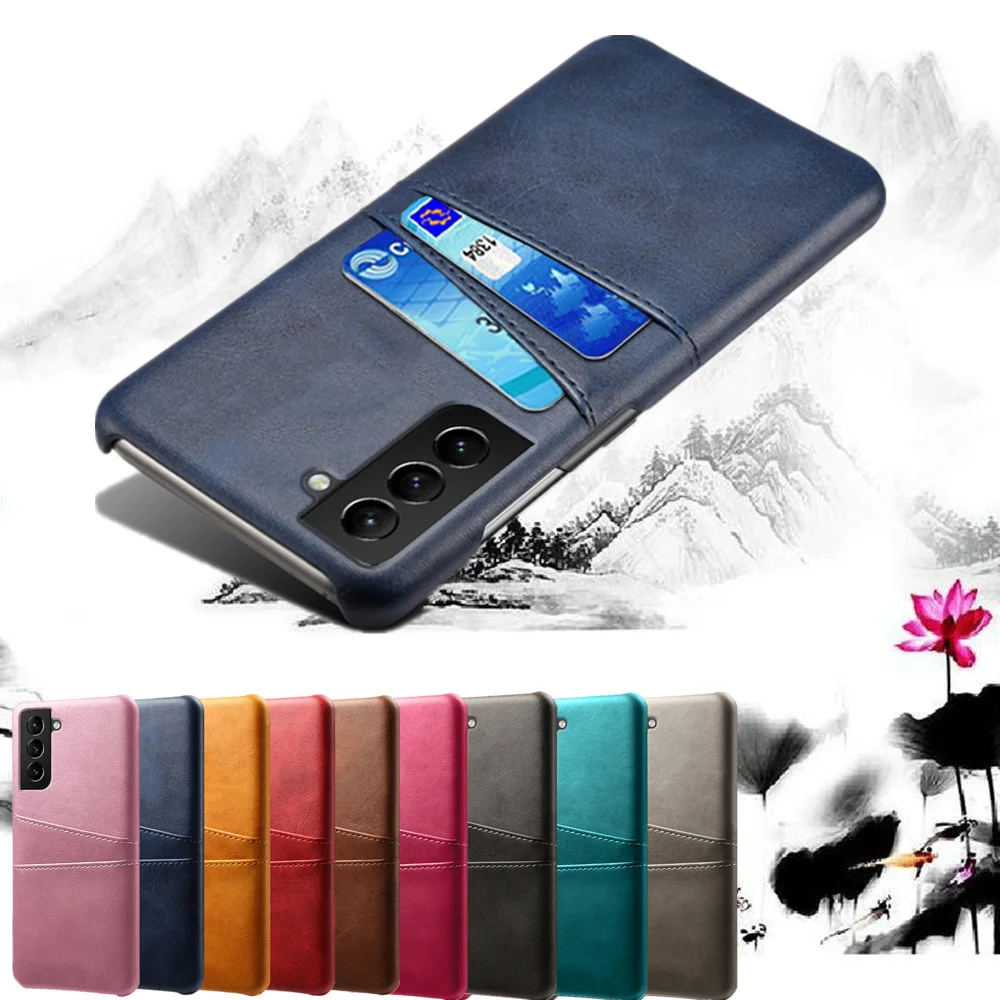 

For Samsung S22 Cover Slim PU Leather Back Case Cover Credit Card Holder for Galaxy S22 S22 Plus S22 Ultra Cover Coque Funda