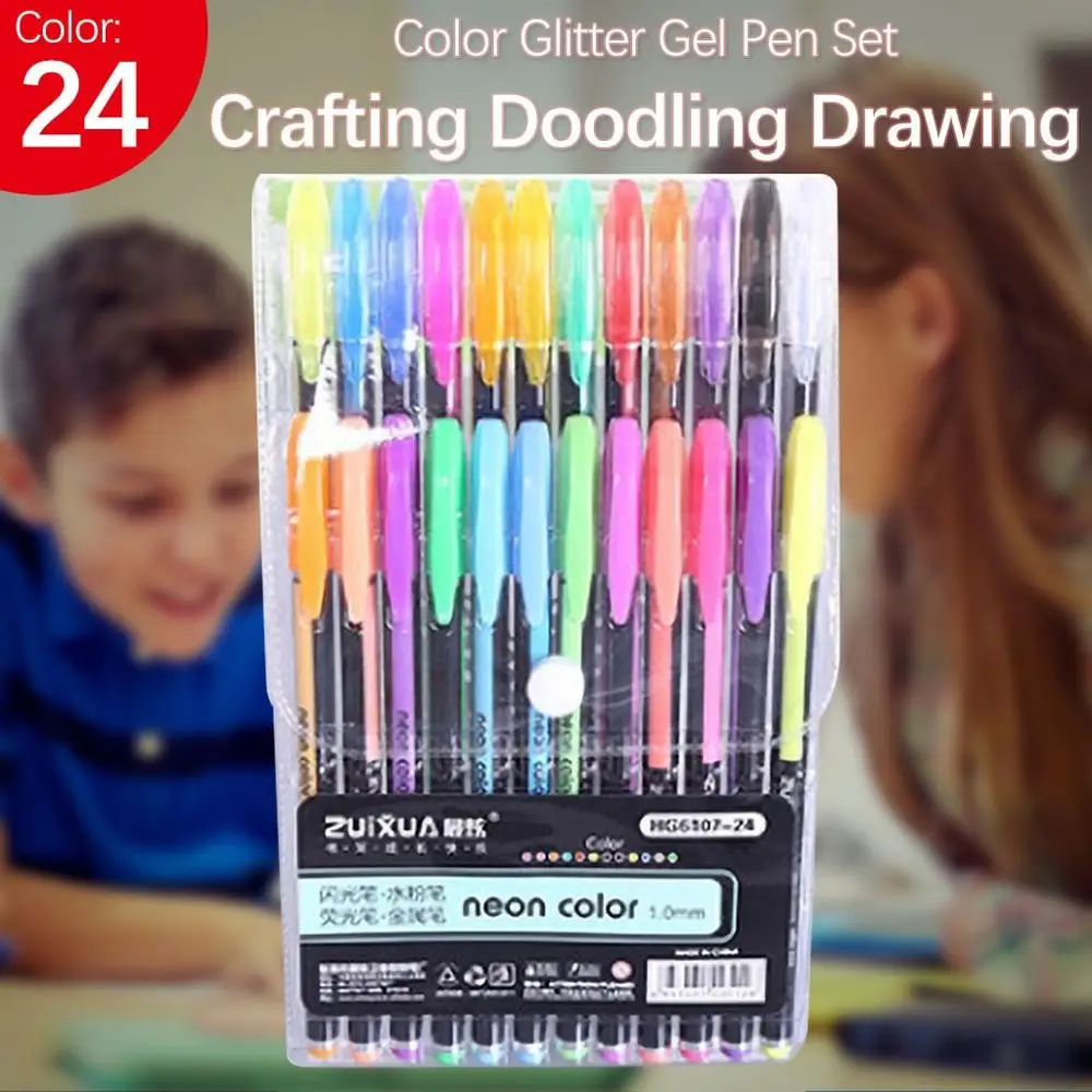 Набор гелевых ручек с блестками цветные художественные маркеры книги ремесло