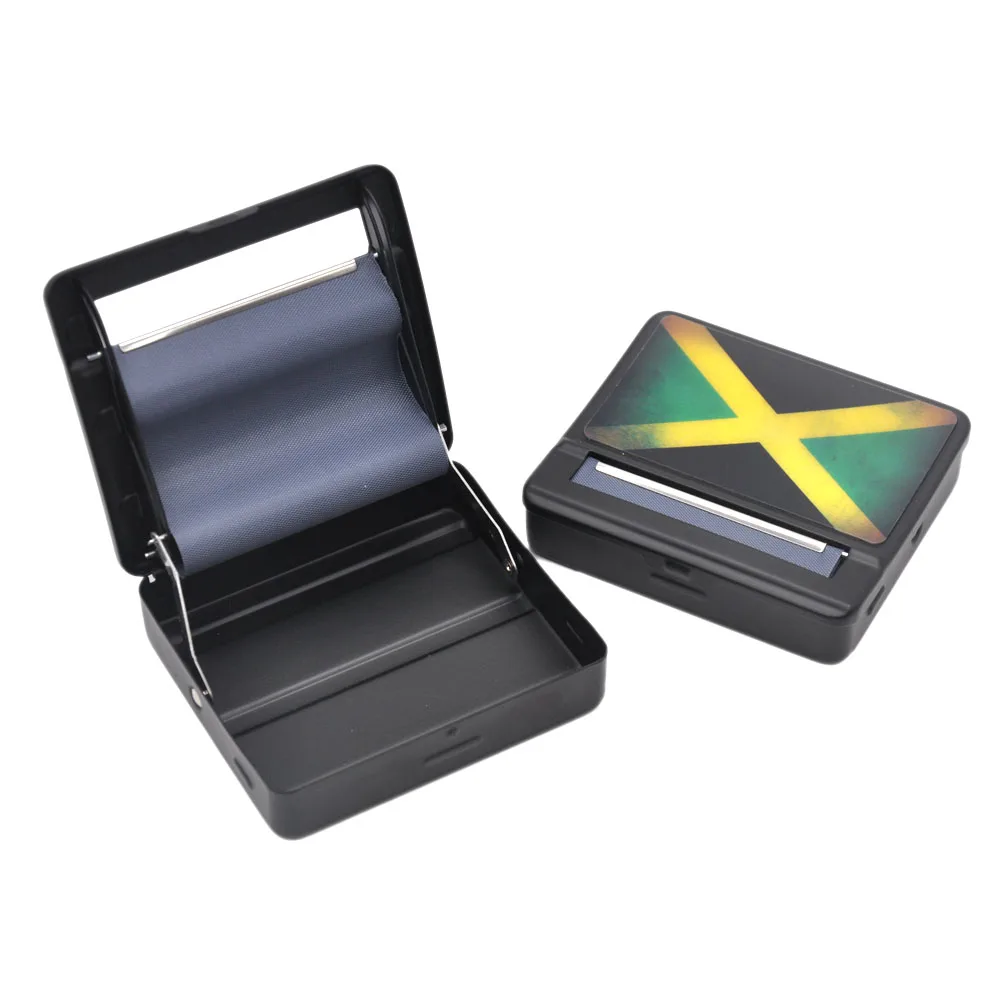 Черный металлический роллер для сигарет бумаги 70 мм ручной сигарет|Аксессуары