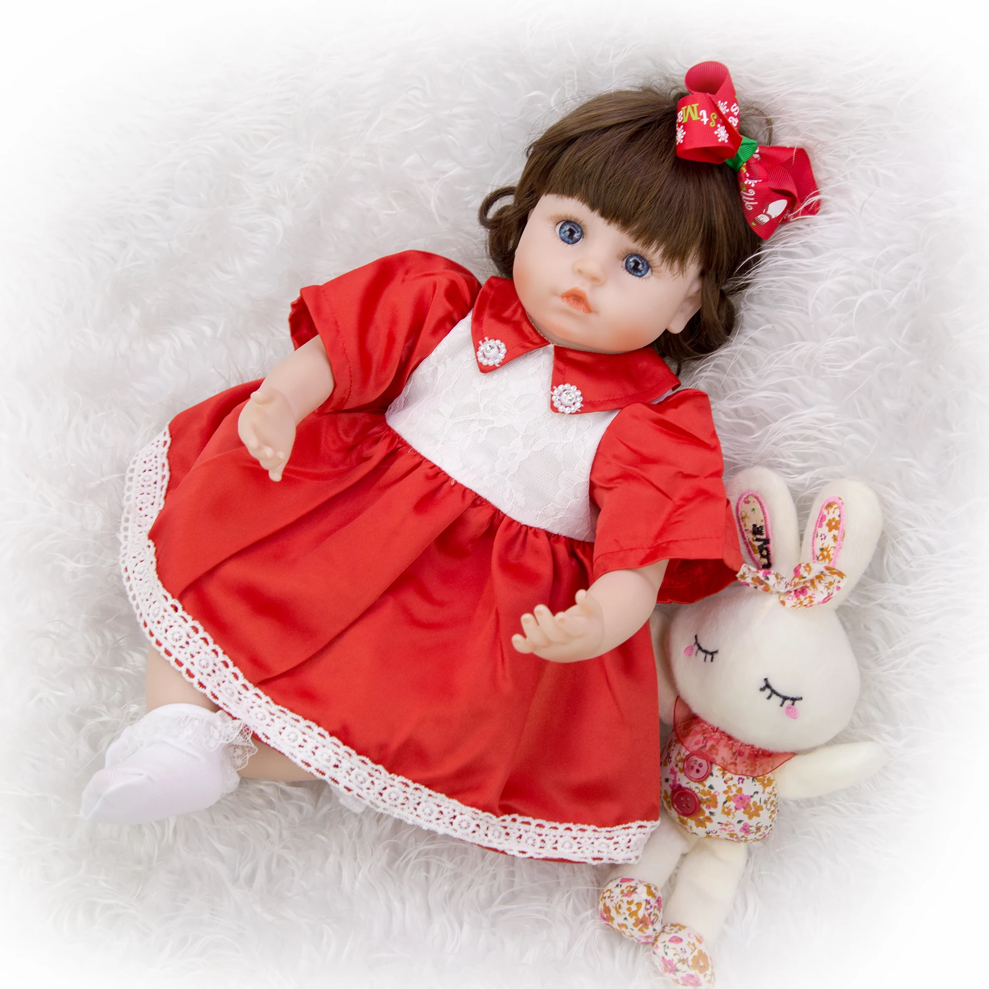 KEIUMI 18 дюймов модная Кукла для новорожденных ткань тела Реалистичная Boneca игрушка