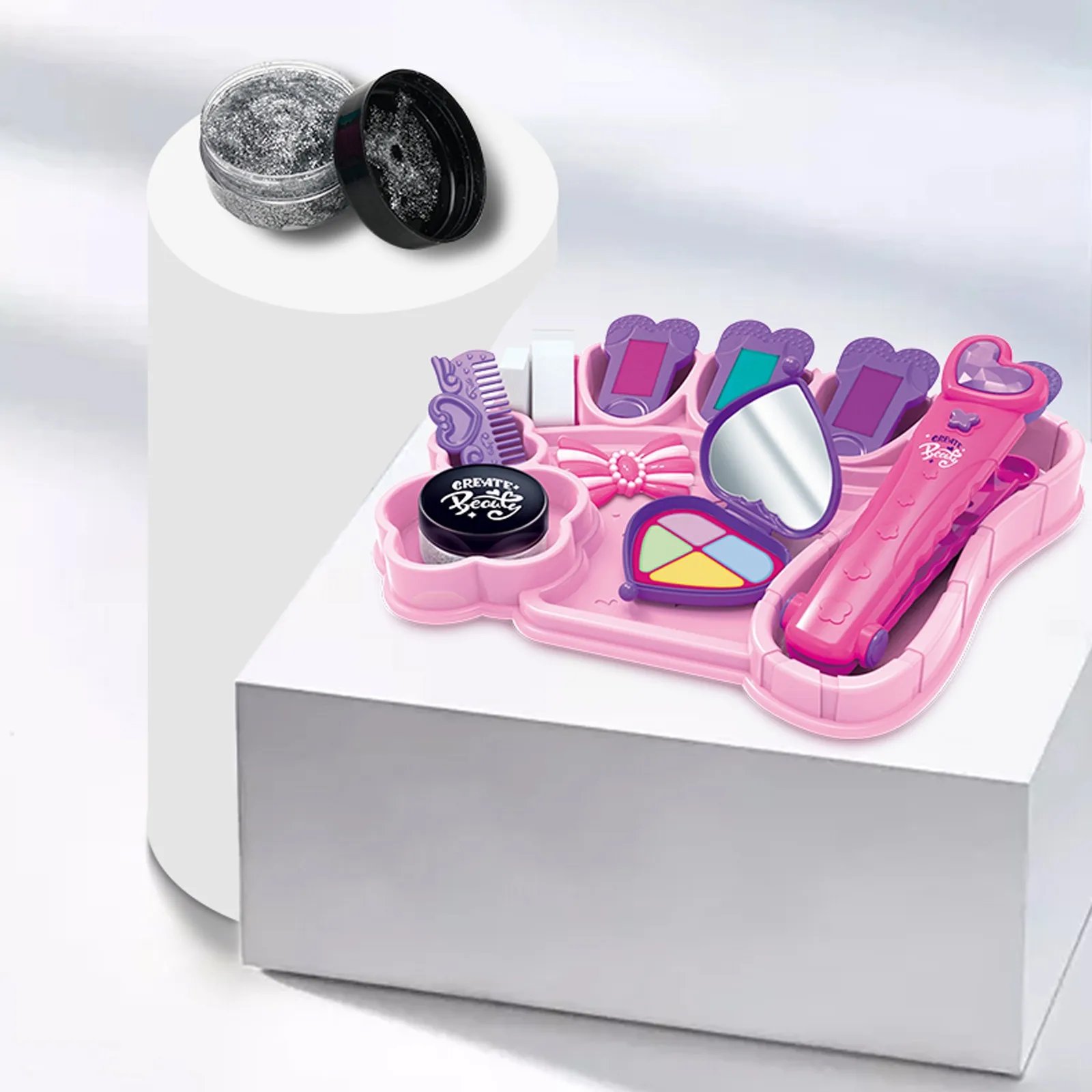 

Sparkling Hair Beauty Salon, Hairdressing Products For Children Over 6 Years Old Hairdressing Simulation Plastic Toy For Girls