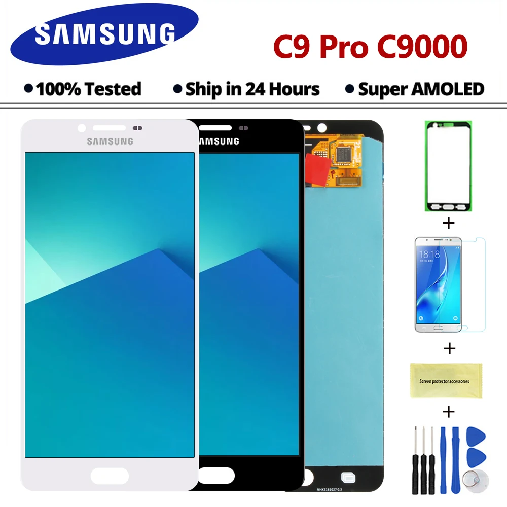 Оригинальный ЖК-дисплей 6 0 ''для SAMSUNG Galaxy C9 Pro C9000 сенсорный экран дигитайзер