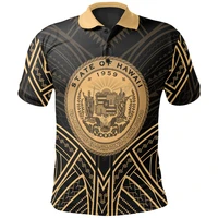 hawaii polo shirt hawaii seal gold tribal patterns 3d printed polo shirt men for women short sleeve summer t shirt