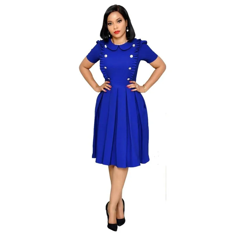 Женское однотонное платье в африканском стиле красное синее черное зеленое