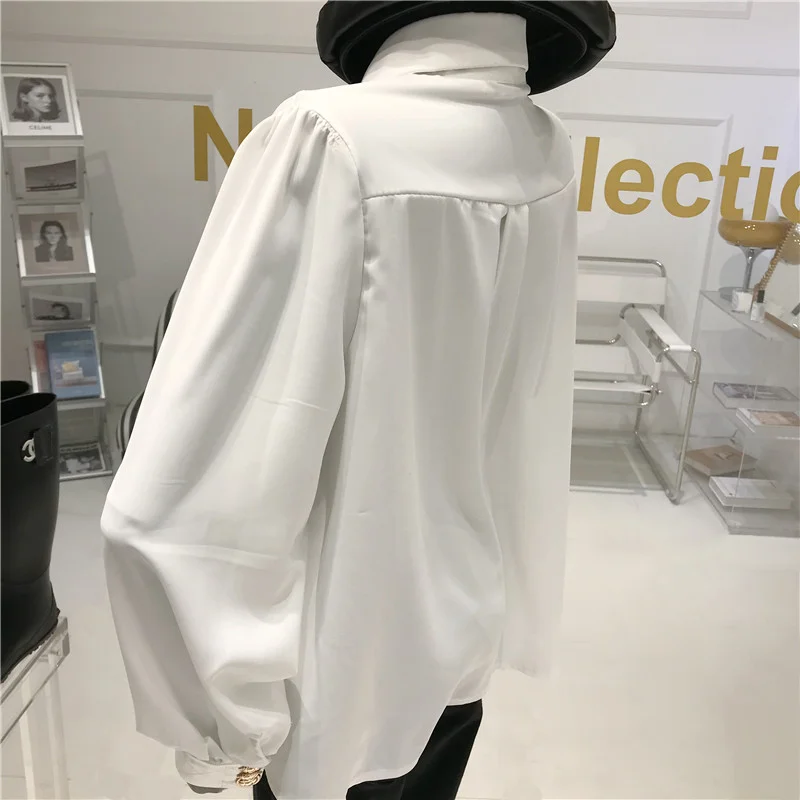 

Vintage Ribbon Shirt Women's Spring 2021 Niche Design New Design Long Sleeve Versatile Top
