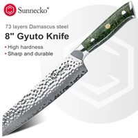 sunnecko 8 gyuto knife damascus steel vg10 steel core sharp blade exquisite handle kitchen knives meat vegetable slicing cut