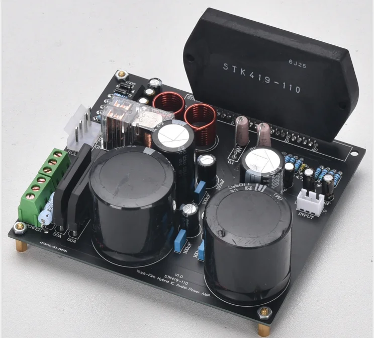High and Low Voltage Power Supply H Class STK419-110 Thick Film Amplifier Dual 50W HIFI Finished Board | Электроника
