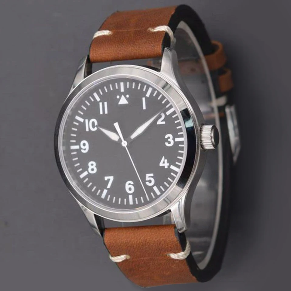 

42MM Automatic Mens Watches Military Army Clock Male Sterile Dial Luminous Sapphire Glass Waterproof Mechanical WristWatches Men