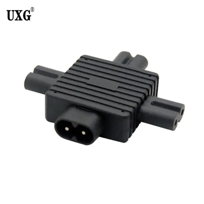 

1pcs IEC 320 Figure 8 C8 Male to 3 X C7 Female Splitter Power Adapter AC Adapter 1 C8 To 3 C7 Converter