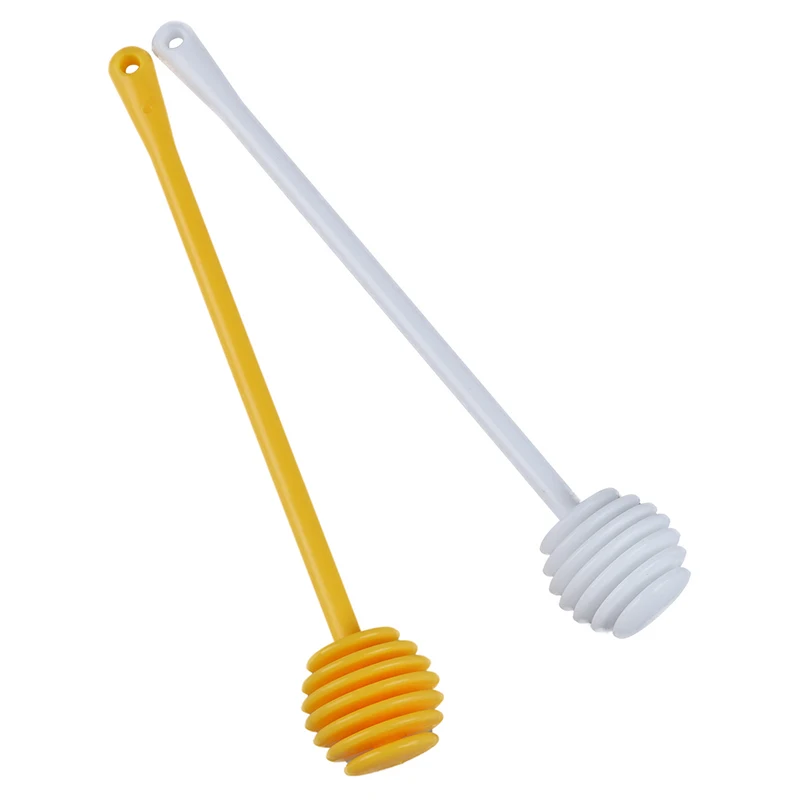 2 шт. медовый Диппер Джем палочки с длинной ручкой желтый + белый|Другие кухонные