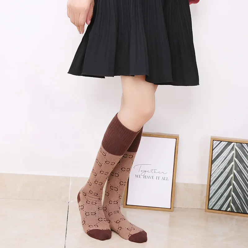 Девушки колено высокие носки для малышей Модные в стиле Харадзюку Женские сапоги