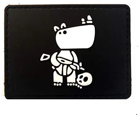 RHINO BLACK 5x8cm Униформа таб тактическая куртка Снайпер патчи военный крюк боевой дух армии тактический патч значок украинский Снайпер - Цвет: RHINO BLACK 5x8cm