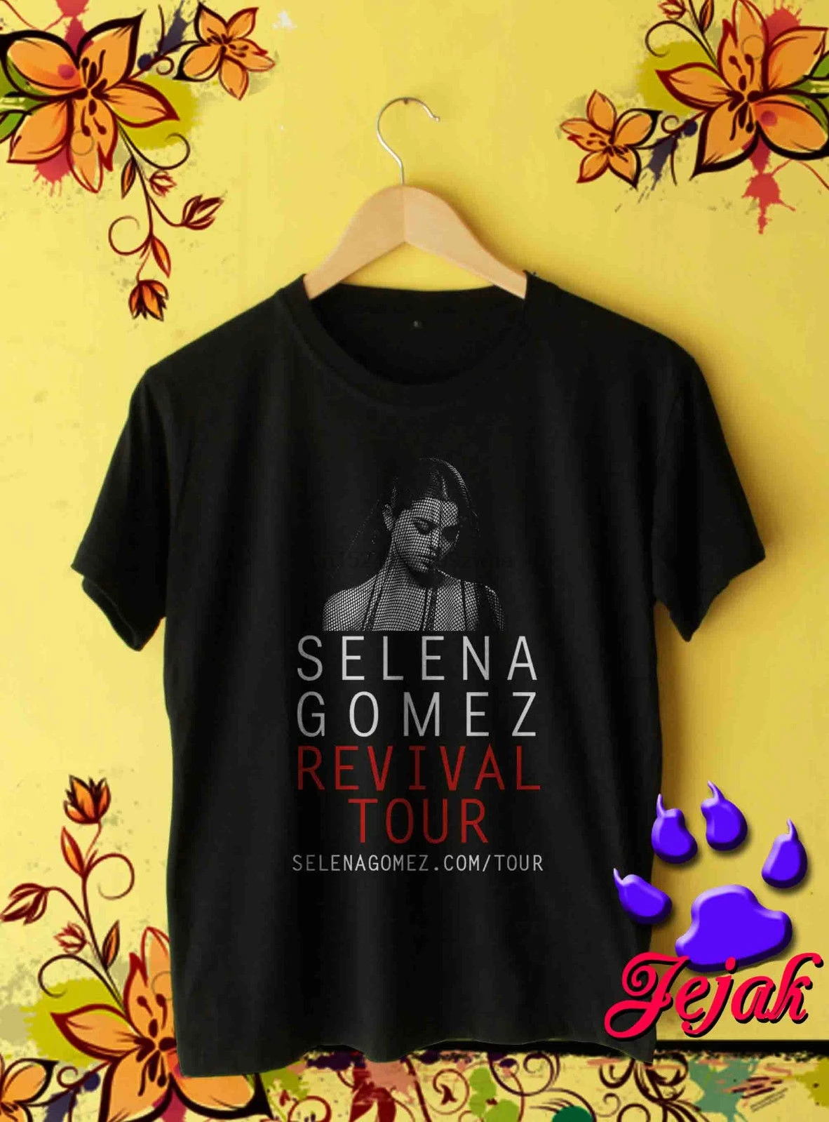 Revival Tour Selena Gomez футболка унисекс черная s-xxl |