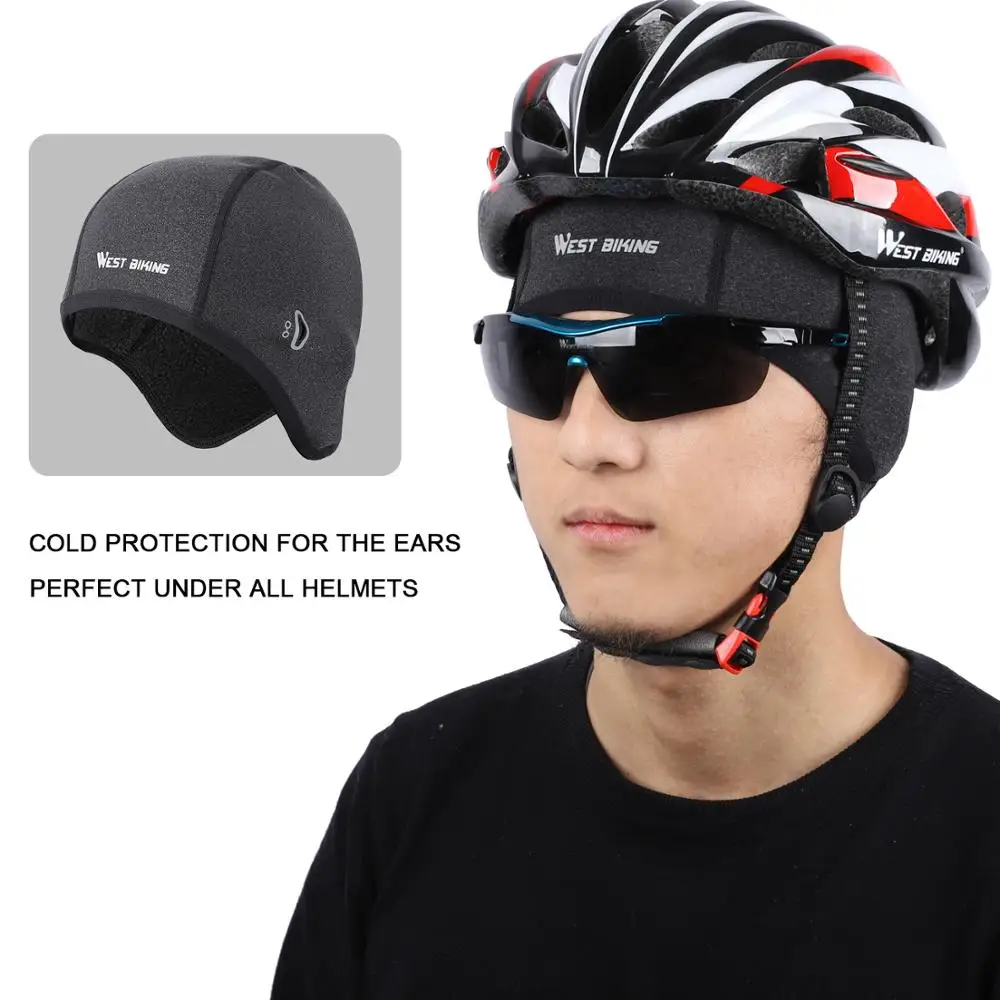 WEST BIKING, зимняя Спортивная Кепка s, теплая, ветрозащитная, мужская, велосипедный шлем, лайнер, для улицы, для пеших прогулок, рыбалки, катания на лыжах, велоспорта, велосипедная Кепка, шапка для бега