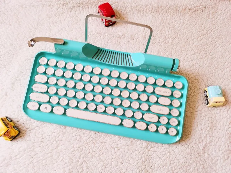 

Клавиатура Hellboy KnewKey MX520 Механическая Проводная с подсветкой, Тиффани, синяя машинка для письма в стиле ретро, стимпанк, точки, Белый Переключ...