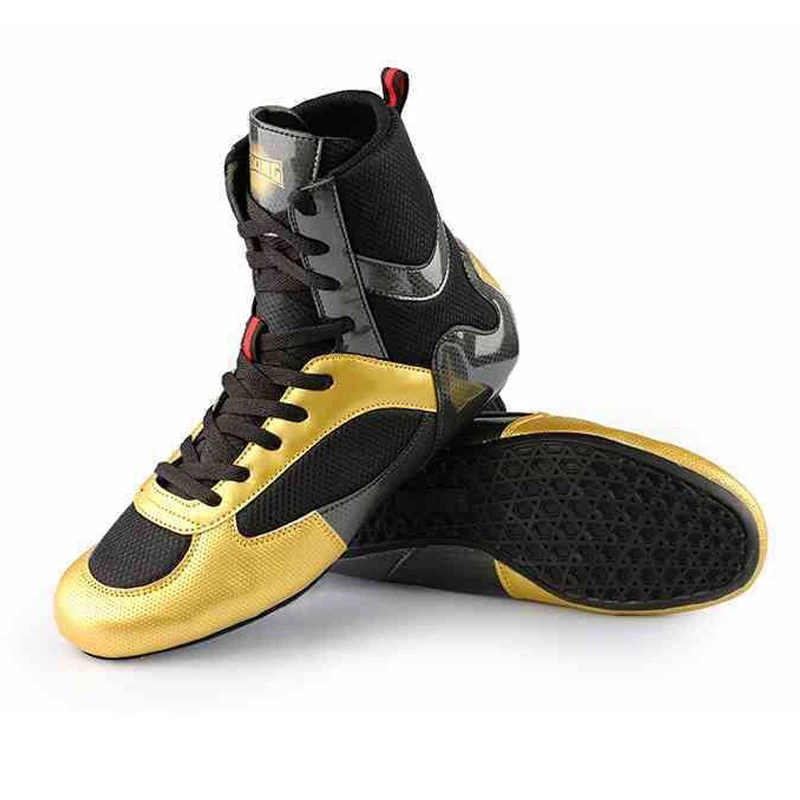 2020 новые дышащие туфли для Реслинга Цвета: золотистый Для мужчин роскошный