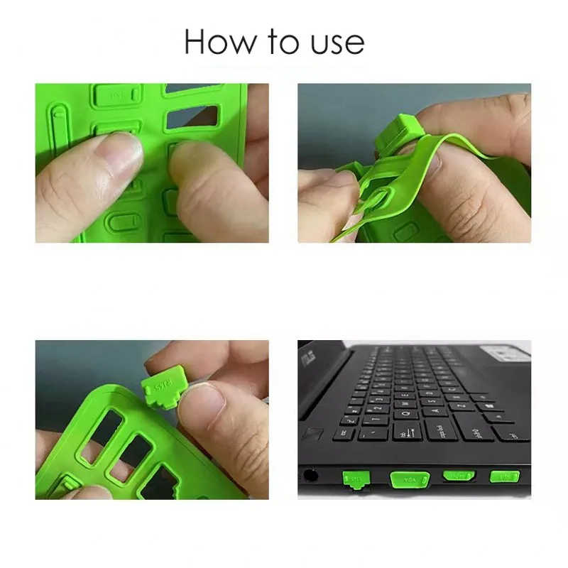 16 шт./компл. красочные противопыльная заглушка для ноутбука силиконовый чехол