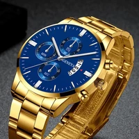 2022 fashion men stainless steel watch luxury calendar date quartz wrist watch business watches for man clock relogio masculino