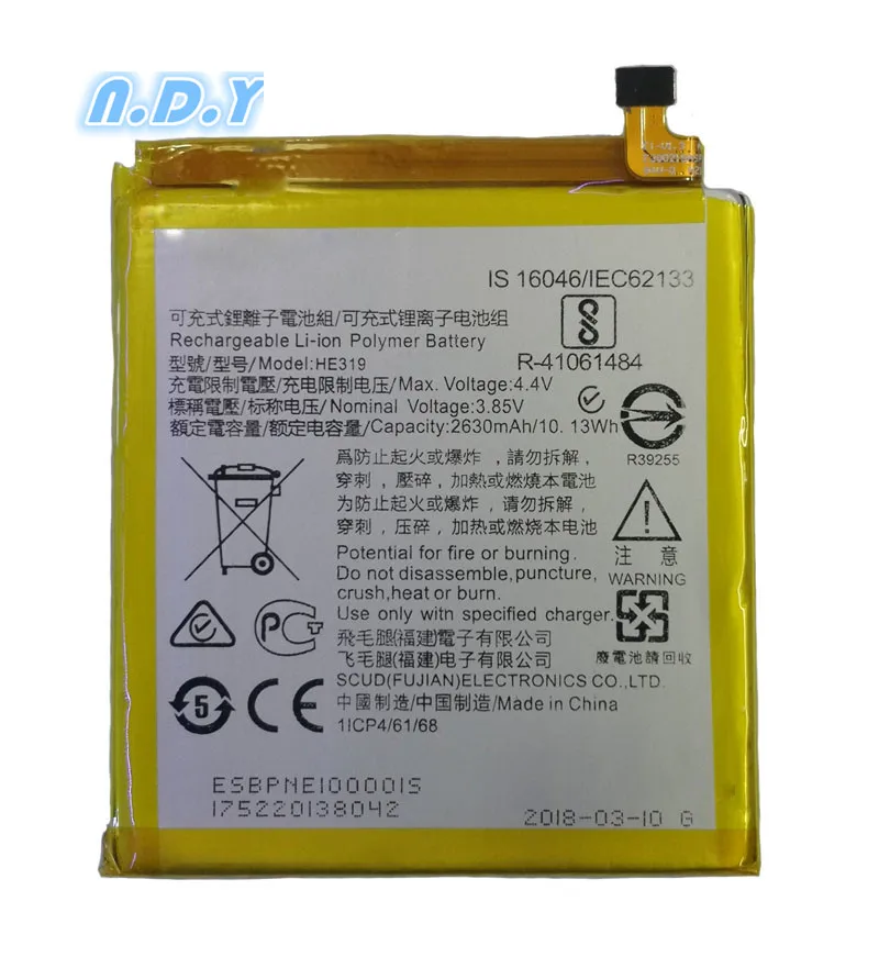 Original  HE319 2650mAh Battery For For Nokia 3 TA-1020 1028 1032 1038 Lithium Polymer Batteries + Free Tools