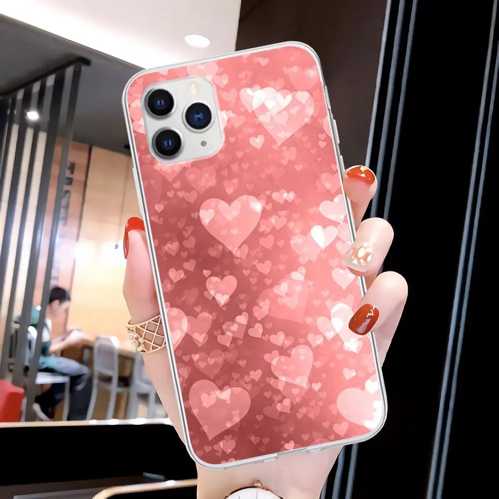 

Men Valentine's Day Hearts Transparent Mobile Phone Case For Huawei P20 P40 Lite P30 Pro P Smart 2019 Nova 3e 6 Se Clear Cover