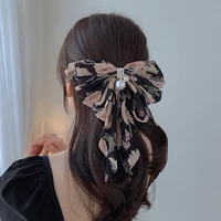 crystal pearl big bow hair clips for women high end flower hair accessories rhinestone hairpins bows flower hairgirps barrette