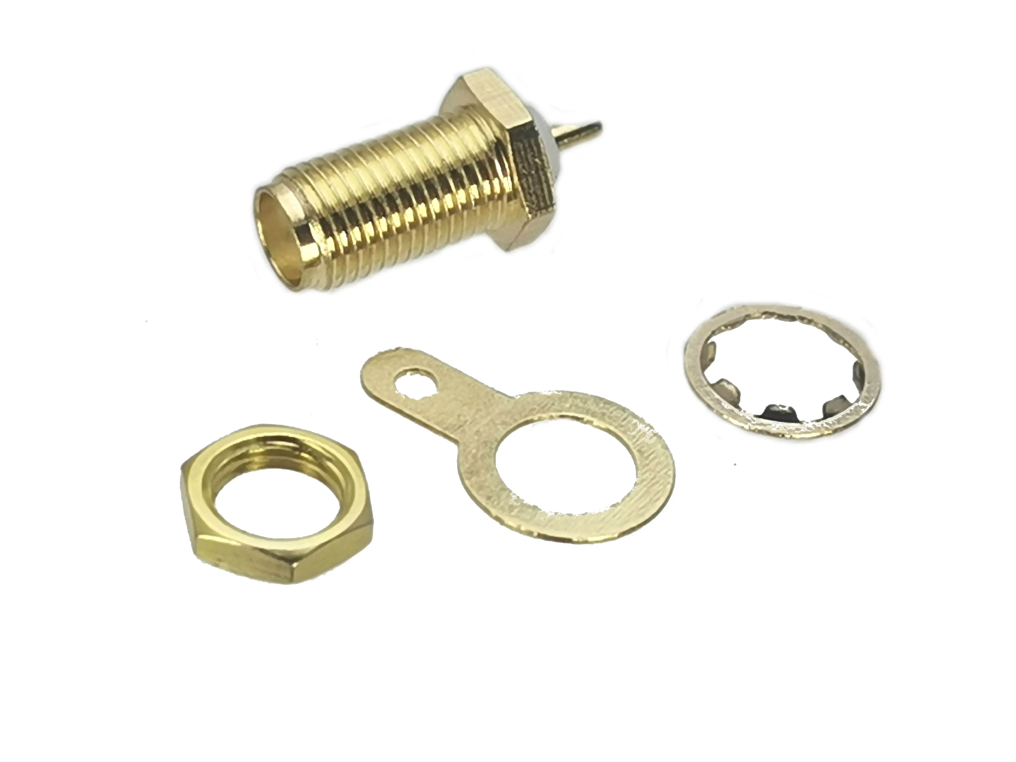 1 шт. разъем SMA Гайка ручка для пайки PTFE Панельное крепление RF адаптер