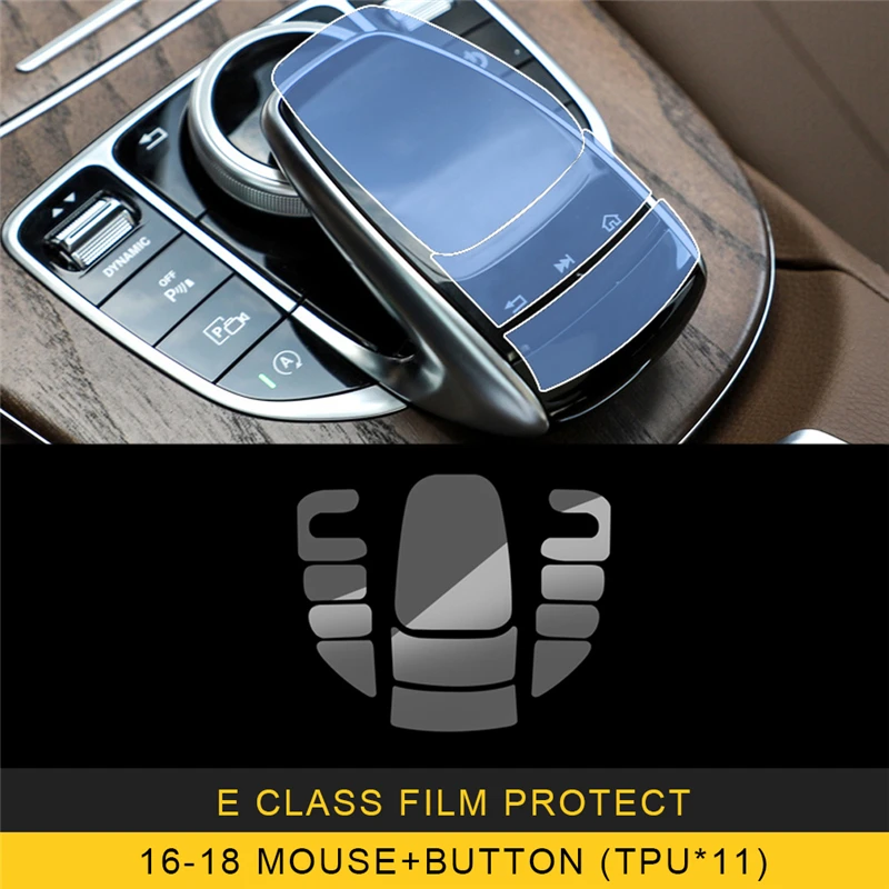 16-18 mouse-button Для Mercedes Benz E Class W213- Автомобильная центральная консоль пленка крышка приборной панели защитная пленка наклейка аксессуары - Название цвета: 16-18 mouse-button
