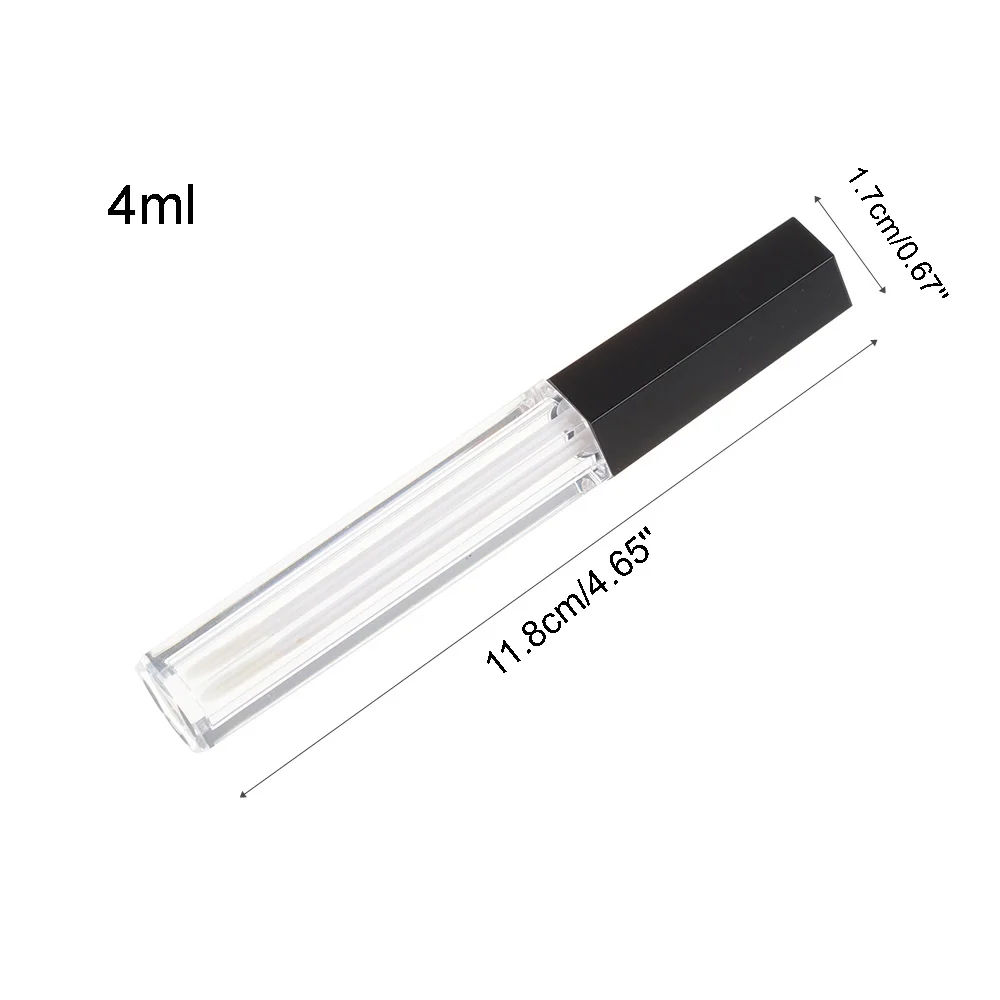 

5 Pieces 4ml Empty Lip Gloss Tubes DIY Lip Glaze Bottle Sample Vials Women Girls Beauty Makeup Tool Container