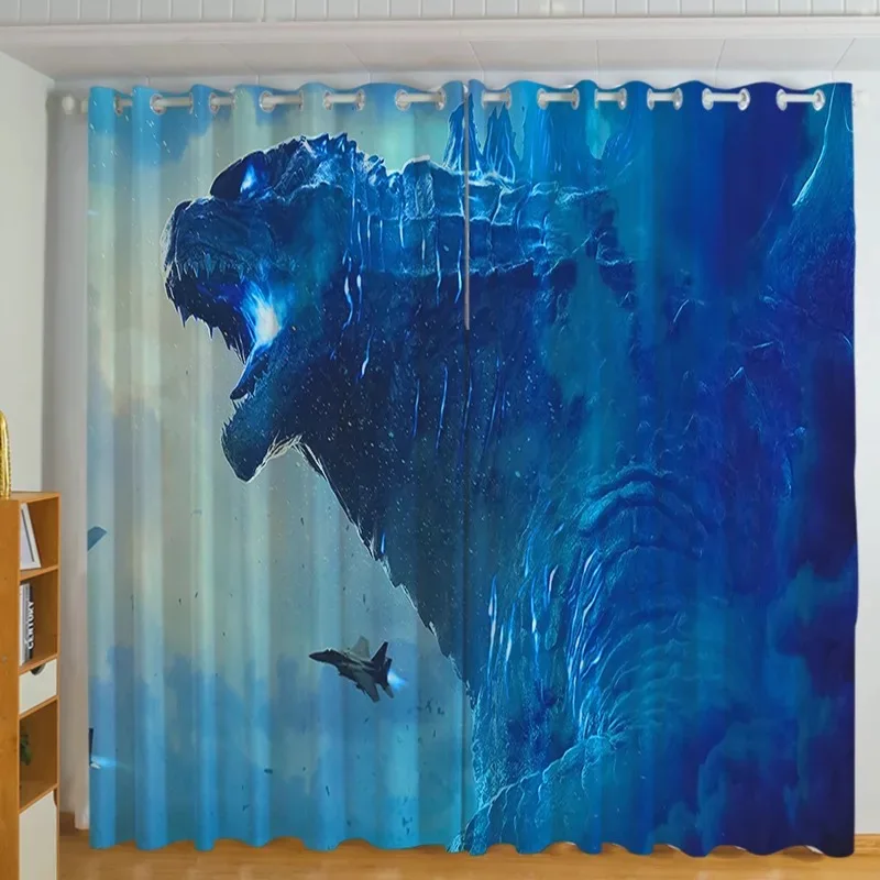 

Godzillas 3D Printed Monster Blackout Curtains Bedroom Living Room Home Decoration for Children Kids Boys